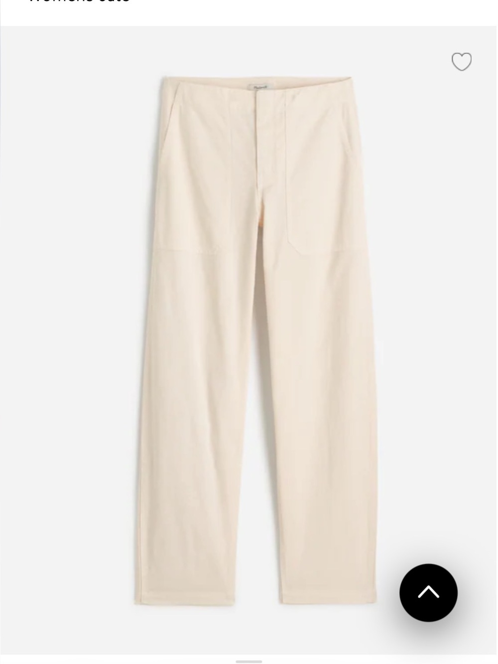 Madewell Off White Utility Pants